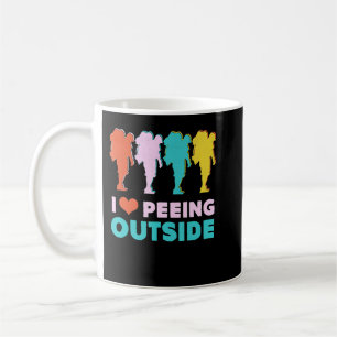 Camping Hiking Gift- I Love Peing Outside- Hiker Koffiemok