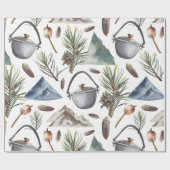 Camping, Hiking, Outdoor en Natuur Geëerd Cadeaupapier (Vlak)