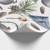 Camping, Hiking, Outdoor en Natuur Geëerd Cadeaupapier (Hoek)