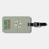 Camping Hiking Outdoor Enthusiast Compass Bagagelabel (Voorkant horizontaal)