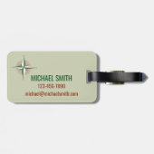 Camping Hiking Outdoor Enthusiast Compass Bagagelabel (Achterkant horizontaal)