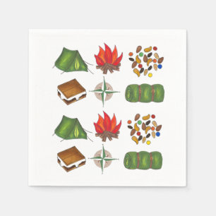 Camping Hiking Outdoor Summer Camp Napkins Servetten