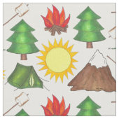 Camping Hiking Summer Camp Fabric Tent Sun Smores Stof (Close Up)