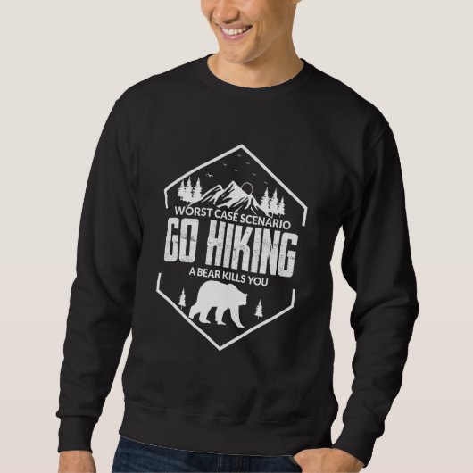 Camping Hiking T-shirt Go Hiking Beer doodt je Mou (Voorkant)