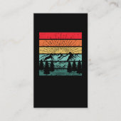 Camping Hiking van het Forest Sunset Mountains Visitekaartje (Voorkant)
