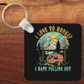 Camping Hookup Ik haat het uittrekken van  Camper  Sleutelhanger (Voorkant)