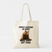 Camping humor, grappige beer camping quote  tote bag (Achterkant)