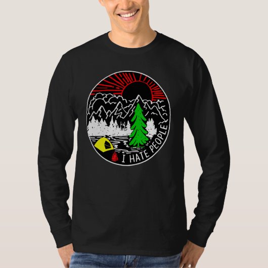 Camping i Hate People Adventure T-shirt (Voorkant)
