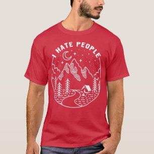 Camping I Hate People Mountain Camping Lovers Gif T-shirt