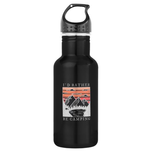 Camping - I Would Rather Be Camping Waterfles (Voorkant)