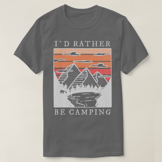 Camping Ik ben liever Camping 2 T-shirt (Design voorkant)