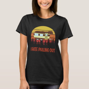 Camping Ik haat het retro kamperen T-shirt