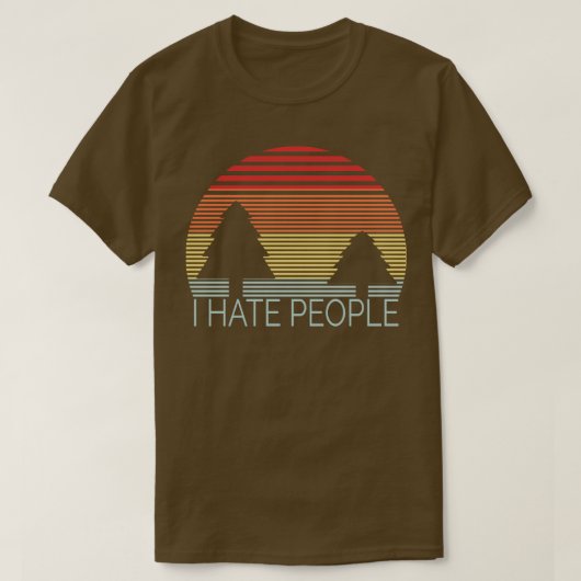 Camping Ik Haat Mensen 1 T-shirt (Design voorkant)