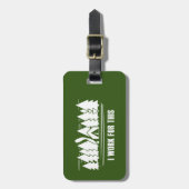 Camping, ik werk voor dit bagagelabel (Voorkant verticaal)