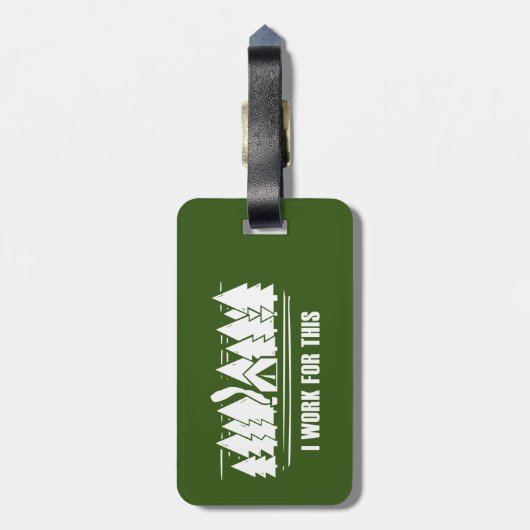 Camping, ik werk voor dit bagagelabel (Achterkant verticaal)