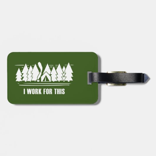 Camping, ik werk voor dit bagagelabel (Achterkant horizontaal)