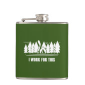 Camping, ik werk voor dit heupfles (Voorkant)