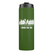 Camping, ik werk voor dit thermosbeker (Voorkant)