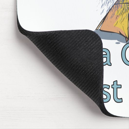 Camping in de regen muismat (Hoek)