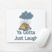 Camping in de regen muismat (Met muis)