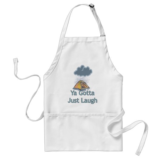 Camping in de regen standaard schort (Voorkant)