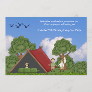 Camping in de uitnodiging tot het indienen van Bos