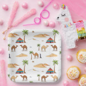 Camping in de woestijn van de Marokkaanse Sahara Papieren Bordje (Feest)