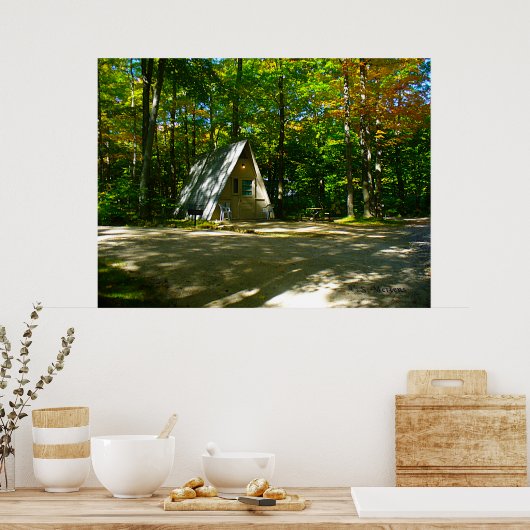 Camping in een cabine met A-Lijst Poster (Keuken)