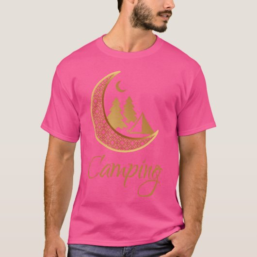 Camping In Gold Moon vrienden T-shirt (Voorkant)