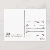 Camping in het bos. Briefkaart (Achterkant)