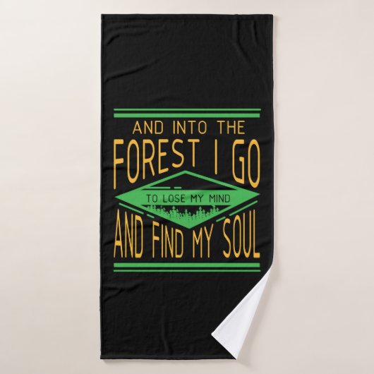 Camping - In het bos ga ik grappig kamperen Badhanddoek (Badhanddoek)