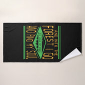 Camping - In het bos ga ik grappig kamperen Badhanddoek (Badhanddoek)