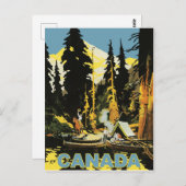 Camping in het Canadese bos Briefkaart (Voorkant / Achterkant)