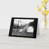 Camping in Indian Henry, Mount Rainier, WA 1922 Kaart (Gele Bloem)