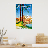 Camping in Kandersteg, Zwitserland Poster (Keuken)