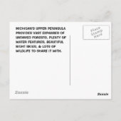 CAMPING IN MICHIGAN'S BOVENDIEN MI-BRIEFKAART BRIEFKAART (Achterkant)