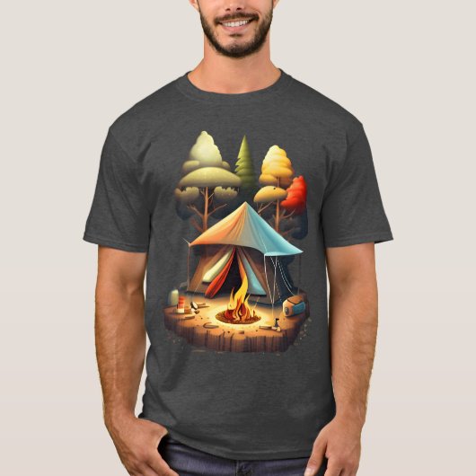 Camping Inent Design meisje T-shirt (Voorkant)