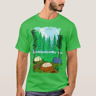 Camping Inent En Bos Camping meisje T-shirt