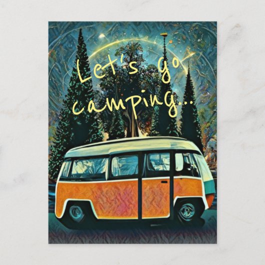 Camping Invitation Briefkaart (Voorkant)