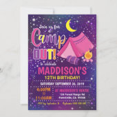 Camping Invitation Girl Camp Uitnodiging (Voorkant)