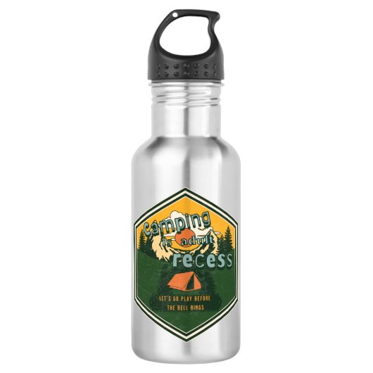 Camping is Adult Recess, laten we gaan spelen Waterfles (Voorkant)