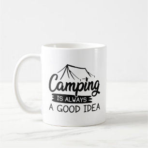 Camping is altijd een goed idee koffiemok
