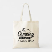 Camping is altijd een goed idee tote bag (Achterkant)