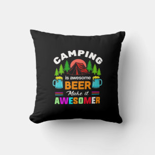 Camping is Awesome Bier Maak het Awesomer-67357 Kussen