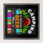 Camping is Awesome Bier Maak het Awesomer-67357 Legpuzzel (Horizontaal)