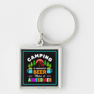 Camping is Awesome Bier Maak het Awesomer-67357 Sleutelhanger