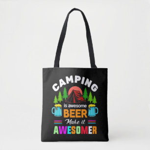 Camping is Awesome Bier Maak het Awesomer-67357 Tote Bag