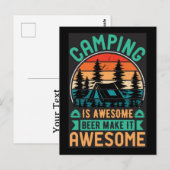 Camping is Awesome Bier Maak het Geweldig-67356 Briefkaart (Voorkant / Achterkant)
