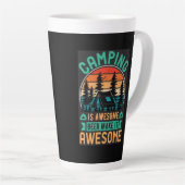 Camping is Awesome Bier Maak het Geweldig-67356 Latte Mok (Rechterhoek)