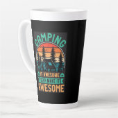 Camping is Awesome Bier Maak het Geweldig-67356 Latte Mok (Linkerhoek)